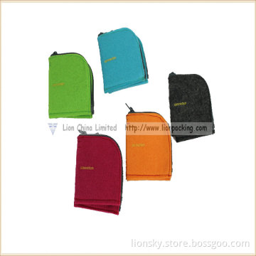 Coin Zipper Felt Bag Pouch